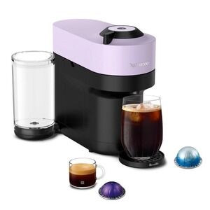 Nespresso Vertuo Pop+ Coffee & Espresso Machine W/12 Pods, Lilac Lavender Purple